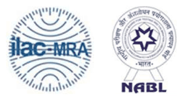 ilac-MRA and NABL accreditation symbols — EDTC is a NABL accredited testing laboratory under ISO/IEC 17025:2017